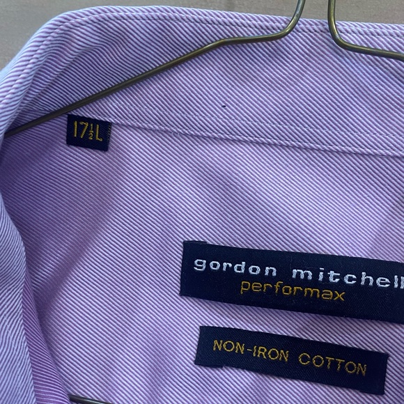 Gordon Mitchell Performax Mens long sleeve button down collar pink dress shirt - Picture 3 of 13